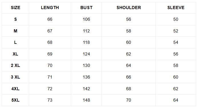 Size guide (cm)