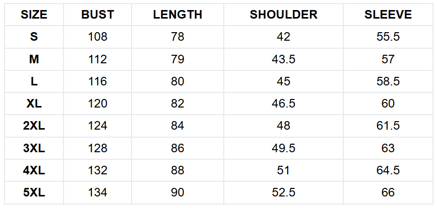 Size guide (cm)