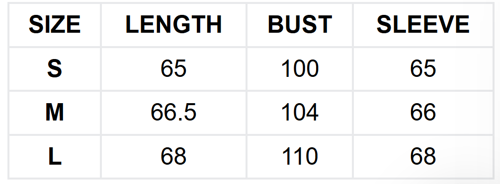 Size guide (cm)