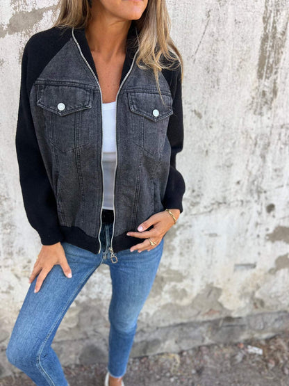 Iris | Zip-Front Contrast Jacket