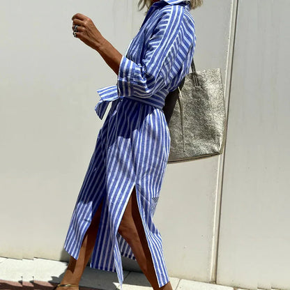 Celine – Classic Striped Shirt Dress