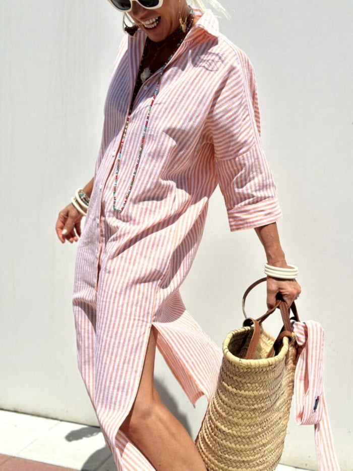 Celine – Classic Striped Shirt Dress