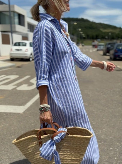 Celine – Classic Striped Shirt Dress