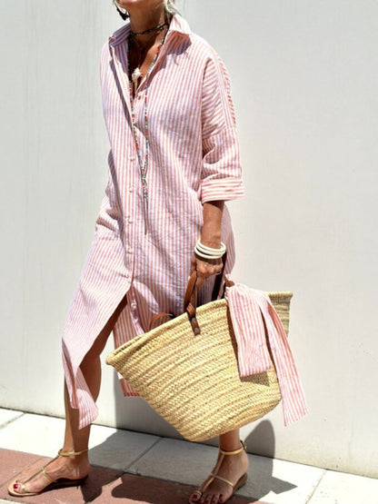 Celine – Classic Striped Shirt Dress