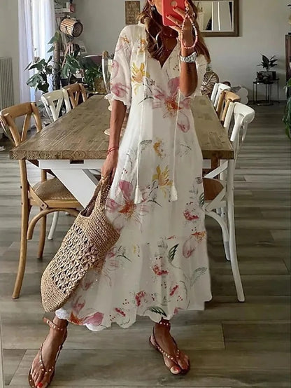 Thalina – Relaxed Patterned Midi Dress