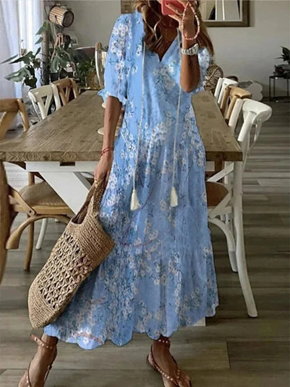 Thalina – Relaxed Patterned Midi Dress