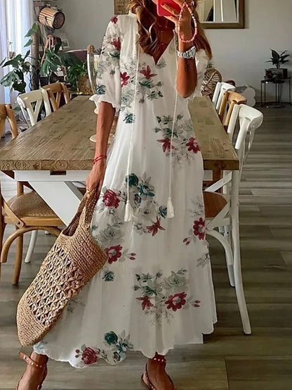 Thalina – Relaxed Patterned Midi Dress